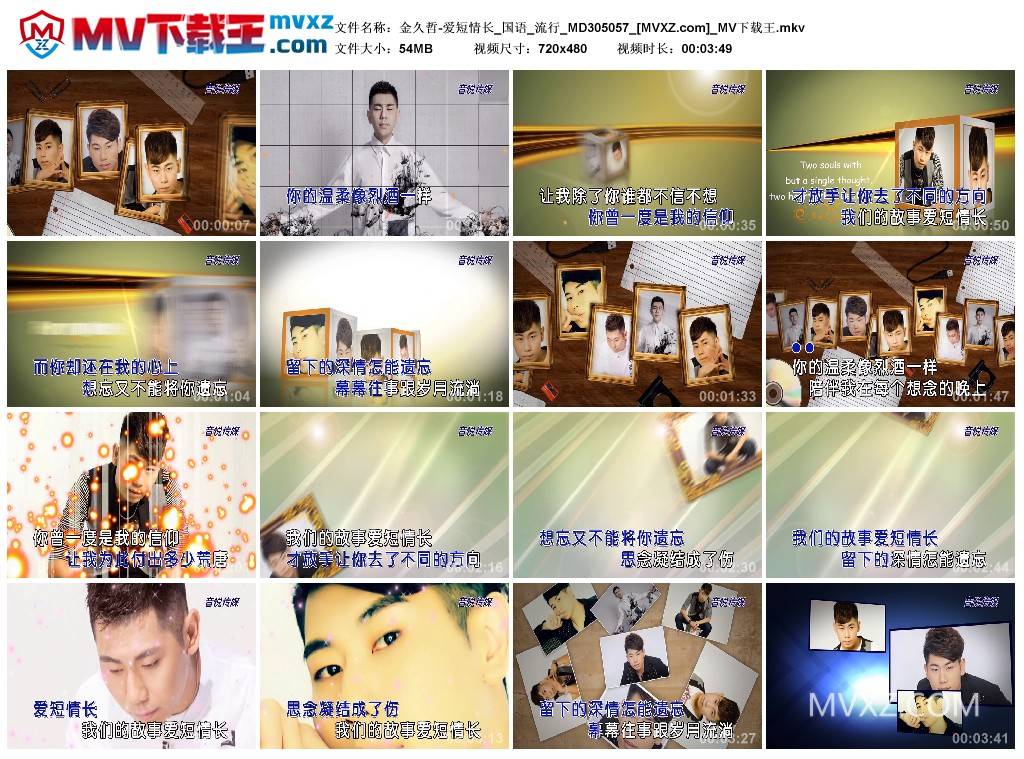 金久哲-爱短情长_国语_流行_MD305057